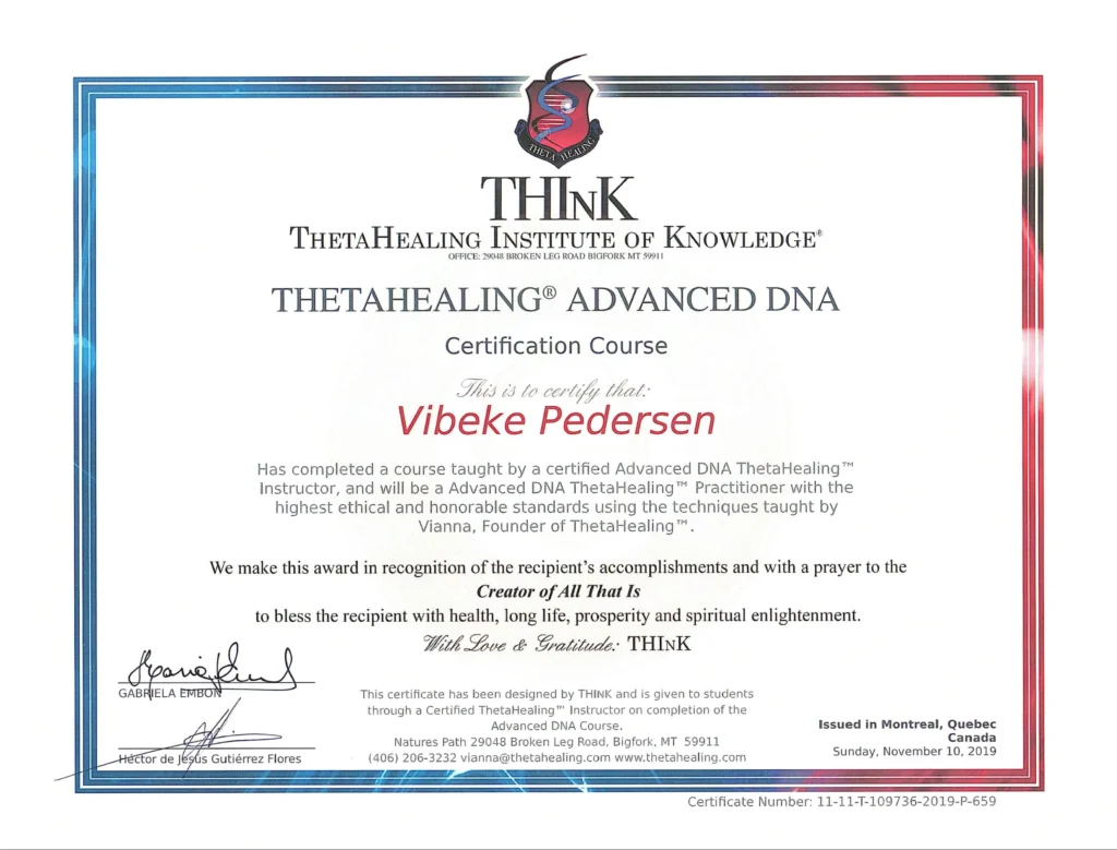 ThetaHealing® Advanced DNA Vibeke Pedersen