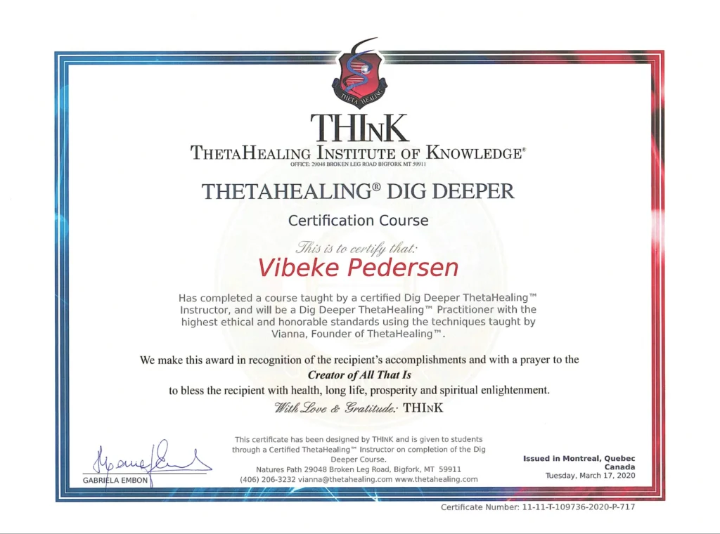 ThetaHealing® Dig Deeper Vibeke Pedersen